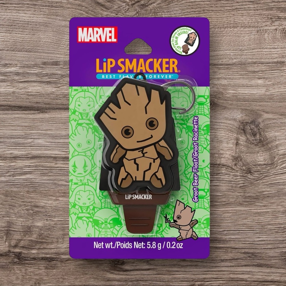NIP Lip Smacker Marvel, Guardians of the Galaxy, keychain, lip balm for kids